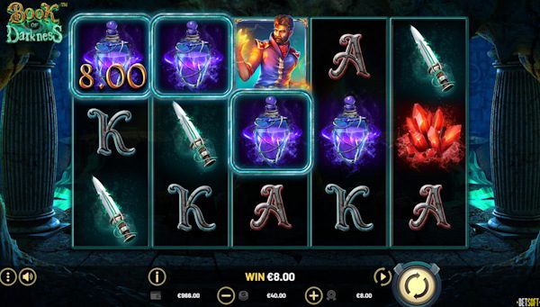 Gewinn beim Spielautomaten Book of Darkness