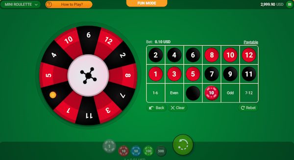 Mini Roulette von Spribe