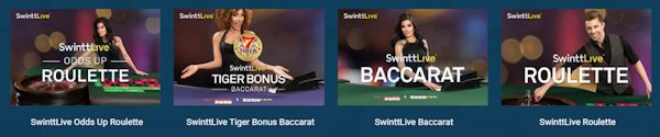 Live Casino Spiele von Swintt