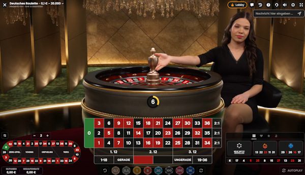 Bei diesem Roulette-Spiel wird Deutsch gesprochen