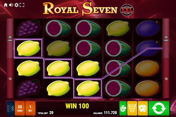 Royal Seven XXL Gewinn mit Risikospiel-Option