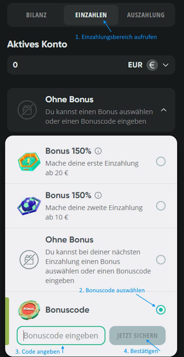 So aktivierst du den Drip Casino Bonus Code