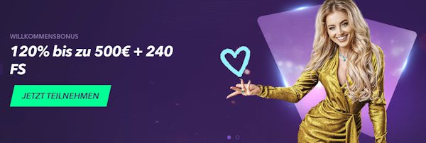 120% Naobet Casino Bonus bis 500€ + 240 Freispiele