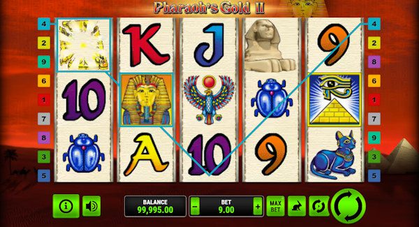 Gewinn mit Wild bei Pharaoh's Gold 2