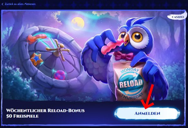 Spinight Bonus ohne Code aktivieren