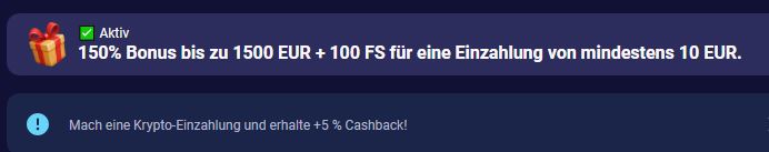 Betmatch Casino Bonus 150%