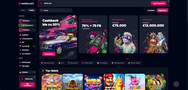 Betsio Casino Startseite