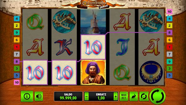 Gewinn mit Wild bei Columbus Deluxe