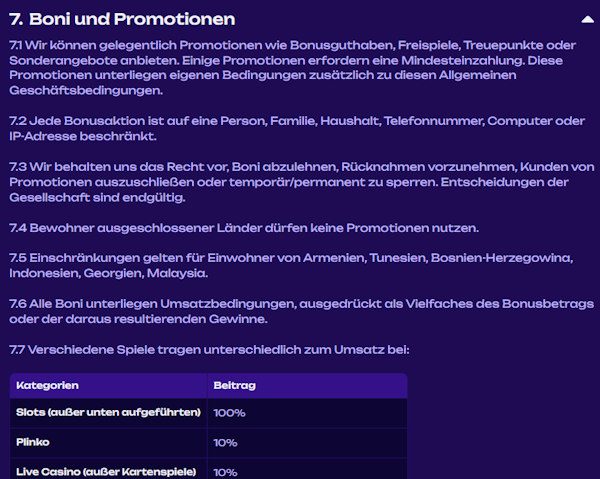 X3Bet Bonusbedingungen
