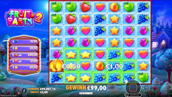 Fruit Party 2 Freispiele mit Tumbles