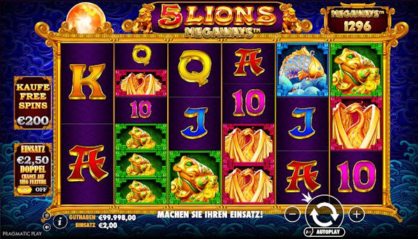 5 Lions Megaways von Pragmatic Play