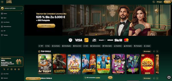 CashLounge Casino Startseite