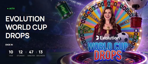 Evolution World Cup Drops mit 500.000€ Preispool