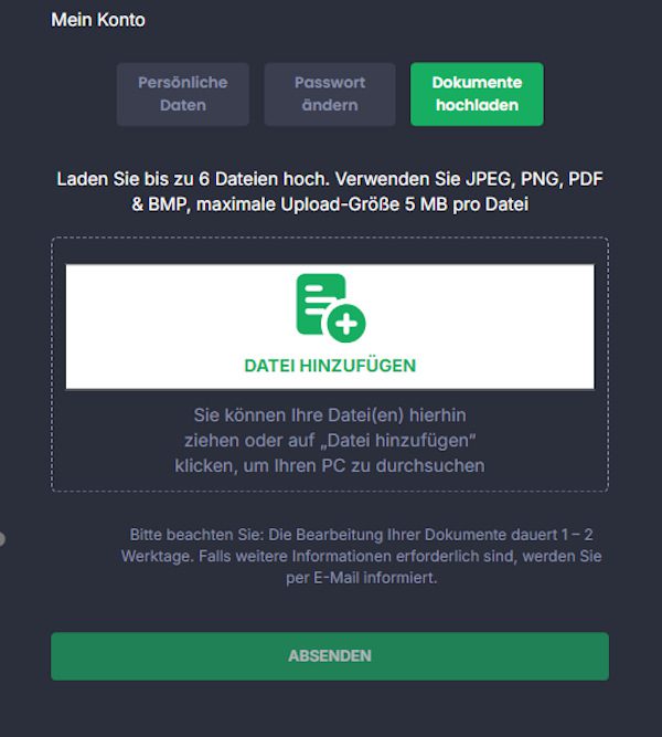 GoldenPlay Kontoverifizierung