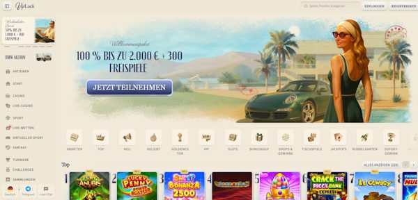 VipLuck Casino Startseite