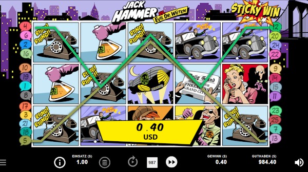 Sticky Win Feature beim Jack Hammer Slot
