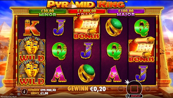 Pyramid King Scatter und Wild