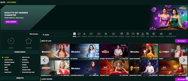 SpinBetter Live Casino